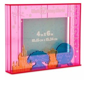 Disney Pink 2024 Photo Frame with Iconic Silhouettes